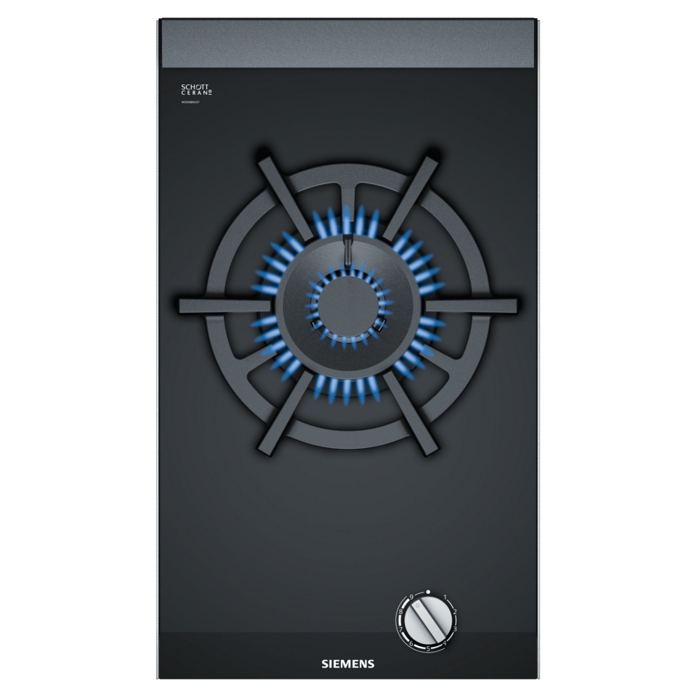 Siemens ER3A6AB70 domino 30cm gas kookplaat 1 brander zwart