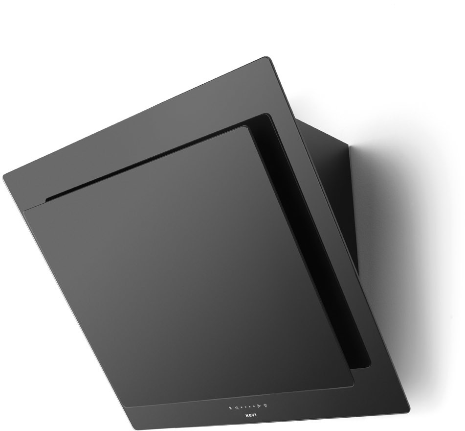 Novy 7856 Vision wanddampkap 75cm zwart / zwart recirculatie