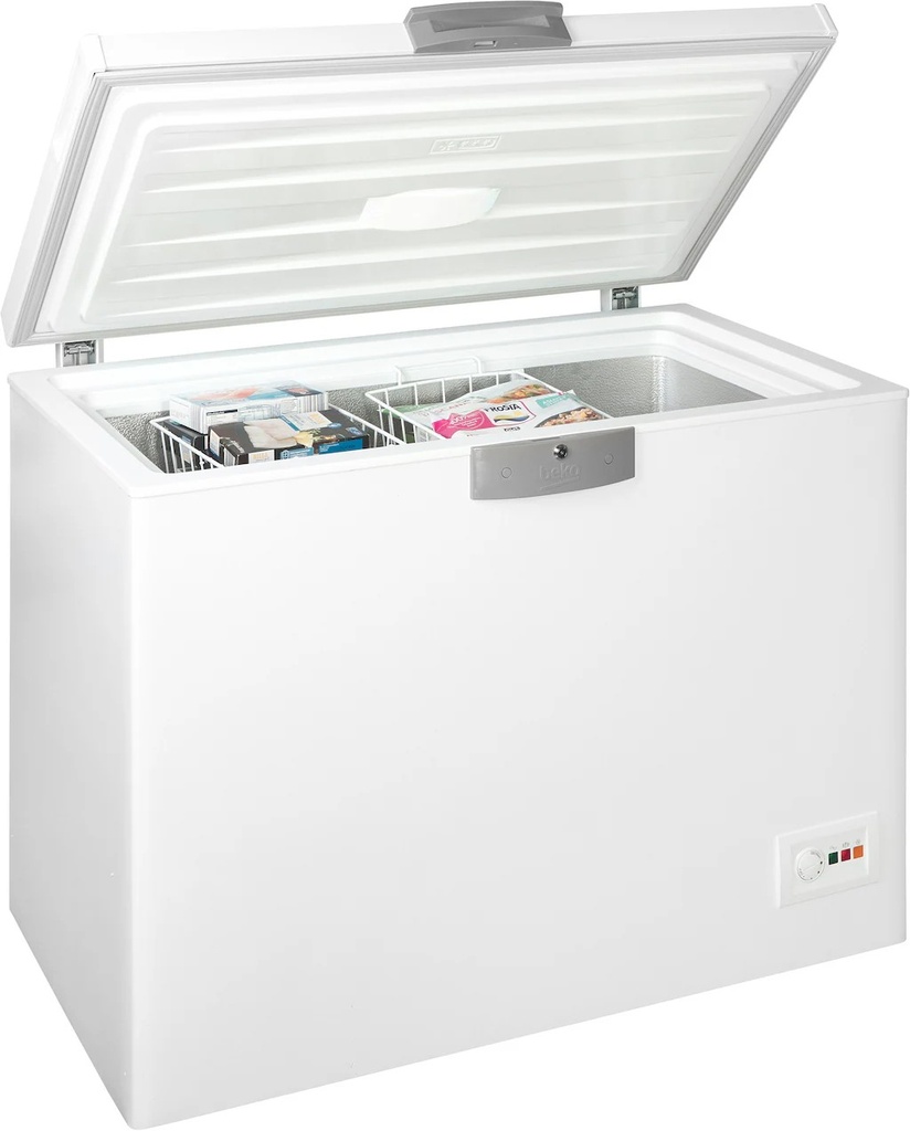 Beko HSM22340 111cm breed 360L Zuinig D-klasse diepvrieskist