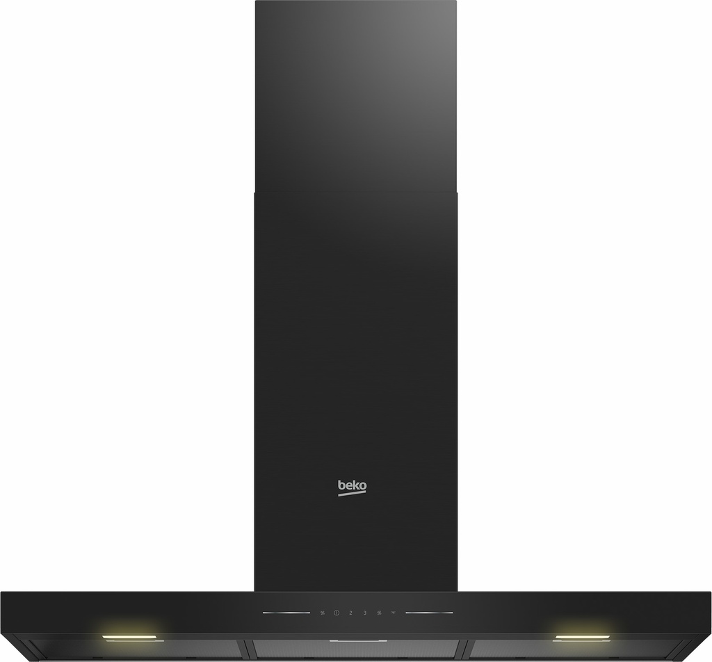Beko BHCB96641BBBHS 90cm Zeer Zuinige T-vorm Zwarte Dampkap