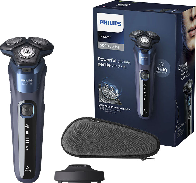Philips S5885/35 LED scherm oplaadbare shaver Zwart Blauw