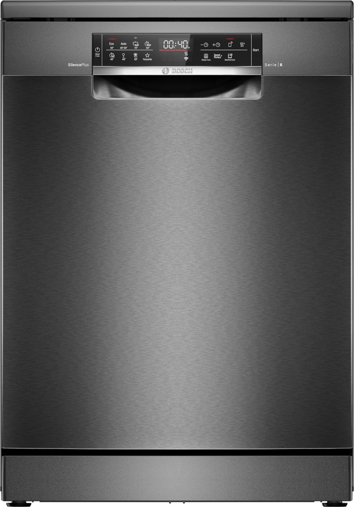Bosch SMS6ECC12E A-klasse Besteklade Zwart geborsteld staal