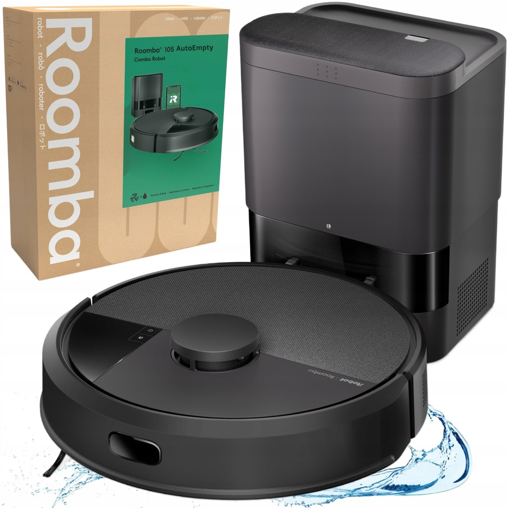 iRobot ROOMBA 105 Combo AutoEmpty stofzuigen dweilen Zwart