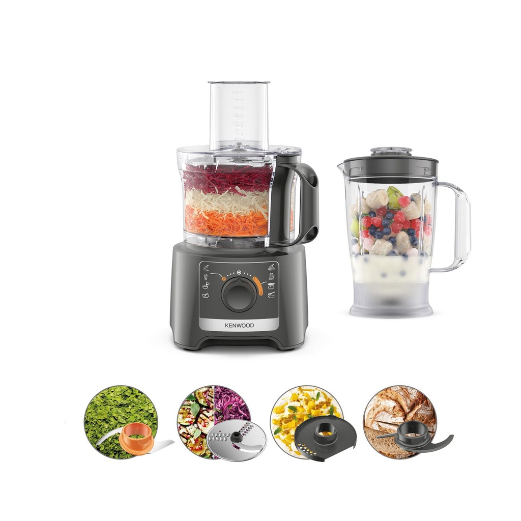 Kenwood FDP31170GY foodprocessor 800W Grijs