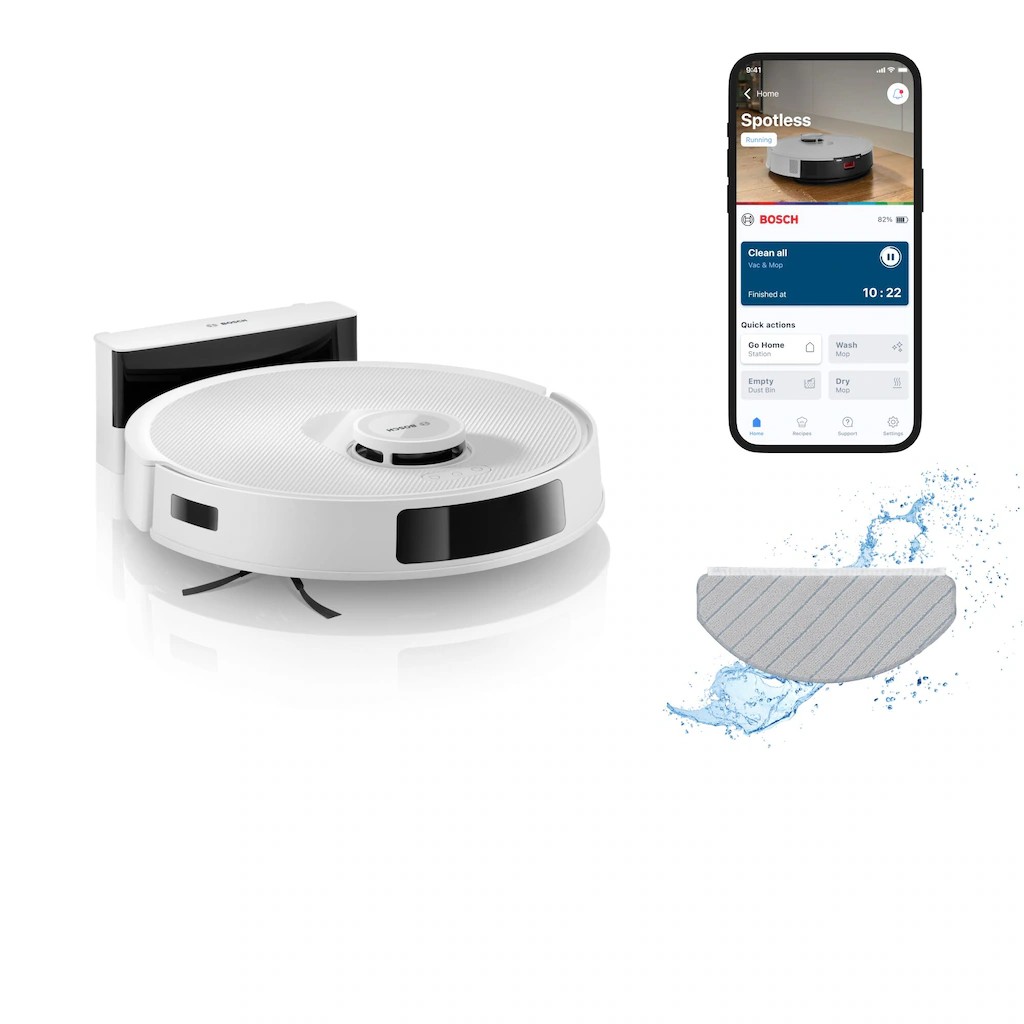 Bosch BCRC1W Robot Vacuum Spotless Stofzuig- en Dweilrobot