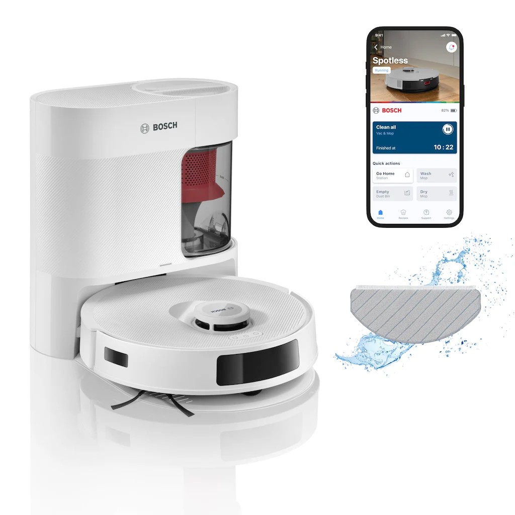 Bosch BCRD1W Vacuum Spotless Plus Stofzuig- en Dweilrobot