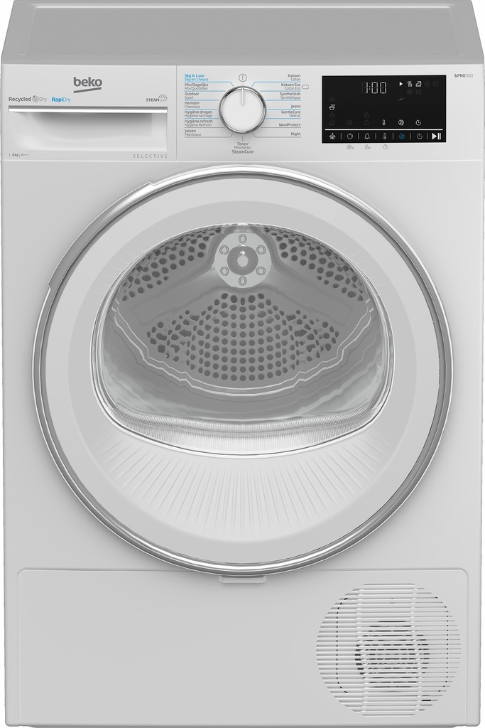 Beko B5T68247W2 Selective 8kg hybrid droogkast