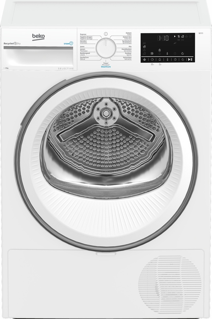 Beko B3T6823W2 Selective 8kg warmtepomp droogkast
