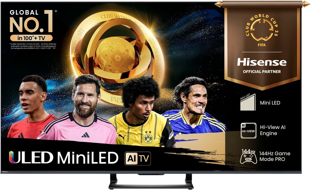 Hisense 65U7Q 65" 164cm 4K UHD 100Hz Smart QLED Mini LED TV