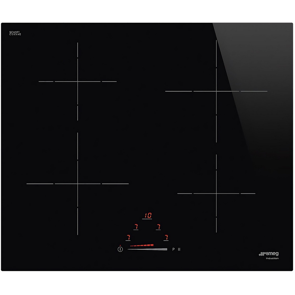 Smeg SIB2641D 60 cm zwarte  inductie kookplaat 4 zones tiptoetsen
