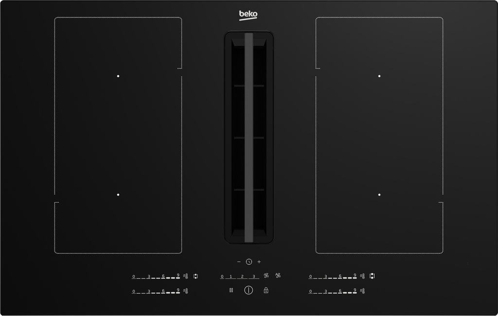 Beko HIXI84700UP Selective Inductie kookplaat met afzuiging
