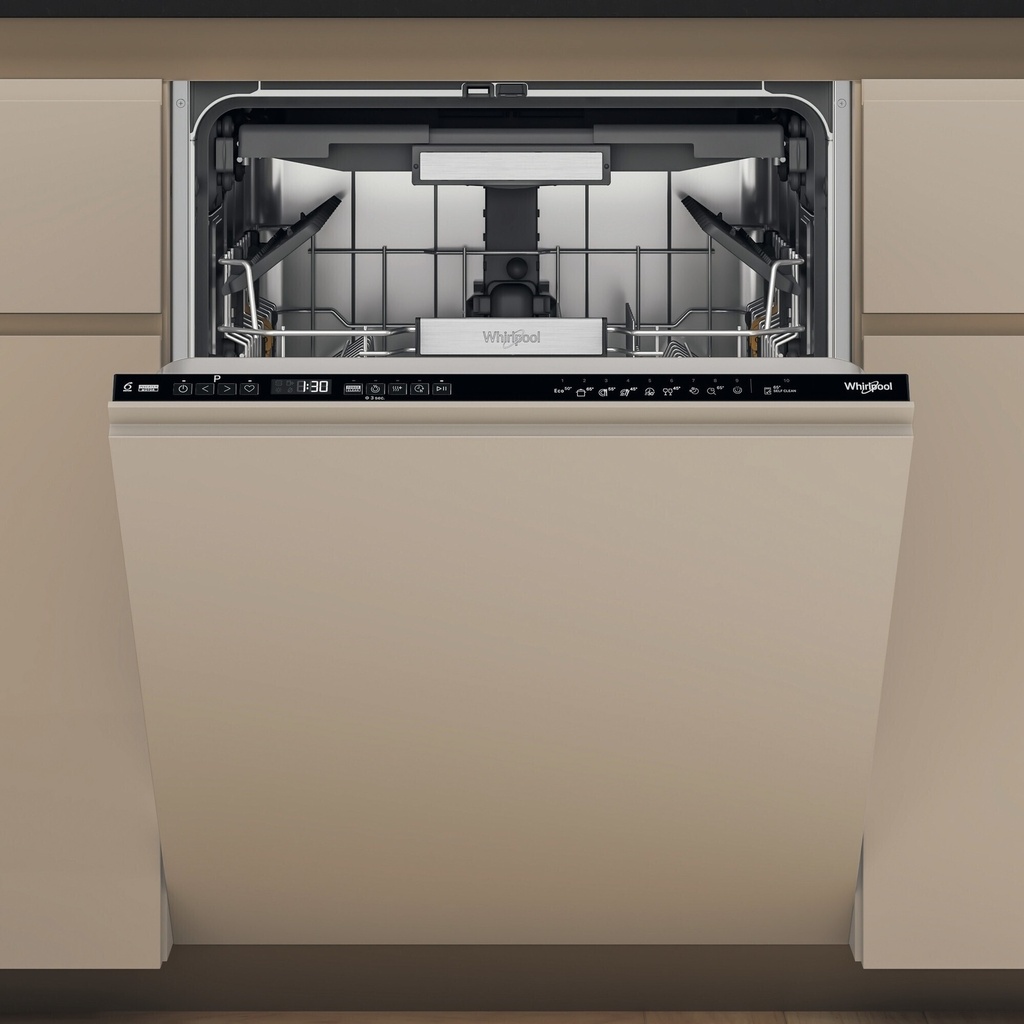 Whirpool W7IHP40LC 82 cm INOX kuip Zwart bedienpaneel