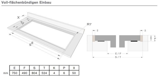 [D1724] Novy 1724 80 cm 4 zones Slider Touch flexinductiekookplaat