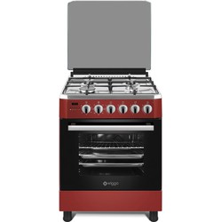 [WO-E609R(RX)] Wiggo 60 cm ROOD RVS 9 series gasfornuis electrische oven