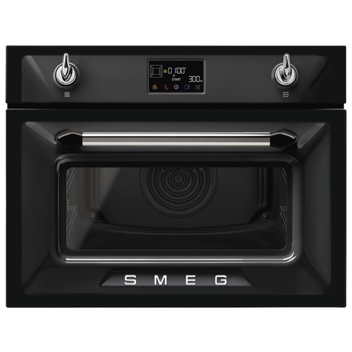 [SO4902M1N] Smeg SO4902M1N 45 cm nis Victoria Zwart combi oven