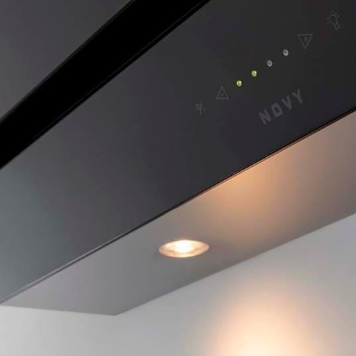 [7848] Novy 7848 Vision wanddampkap 120 cm zwart recirculatie