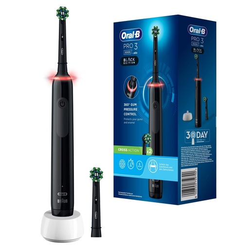 [PRO3300CABLA] Oral-B Pro 3 3000 Cross Action Zwart + 1 extra opzetborstel
