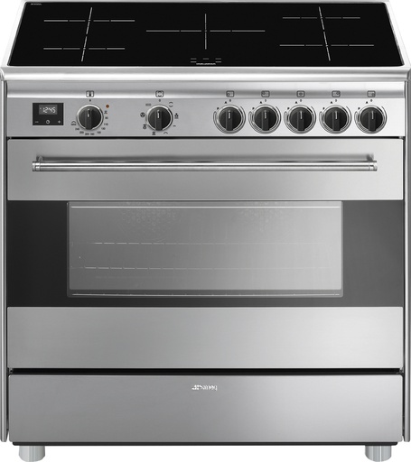 [BG91IX2] Smeg BG91IX2 inductie fornuis met 5 zones RVS - INOX