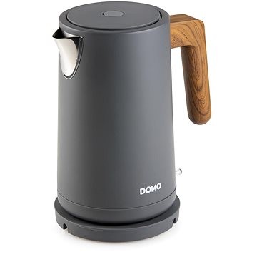 [DO9268WK] Domo DO9268WK 1,7 Liter Waterkoker Grijs Houten Handvat