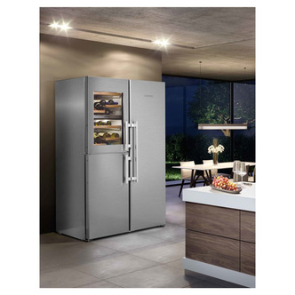 [SBSes 8496-21] Liebherr SBSes 8496-21 PremiumPlus Side by Side met Wijnkast