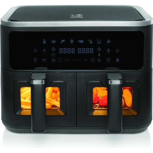[8480] Fritel 8480 SnackTastic Duo AirFryer 2400W Zwart